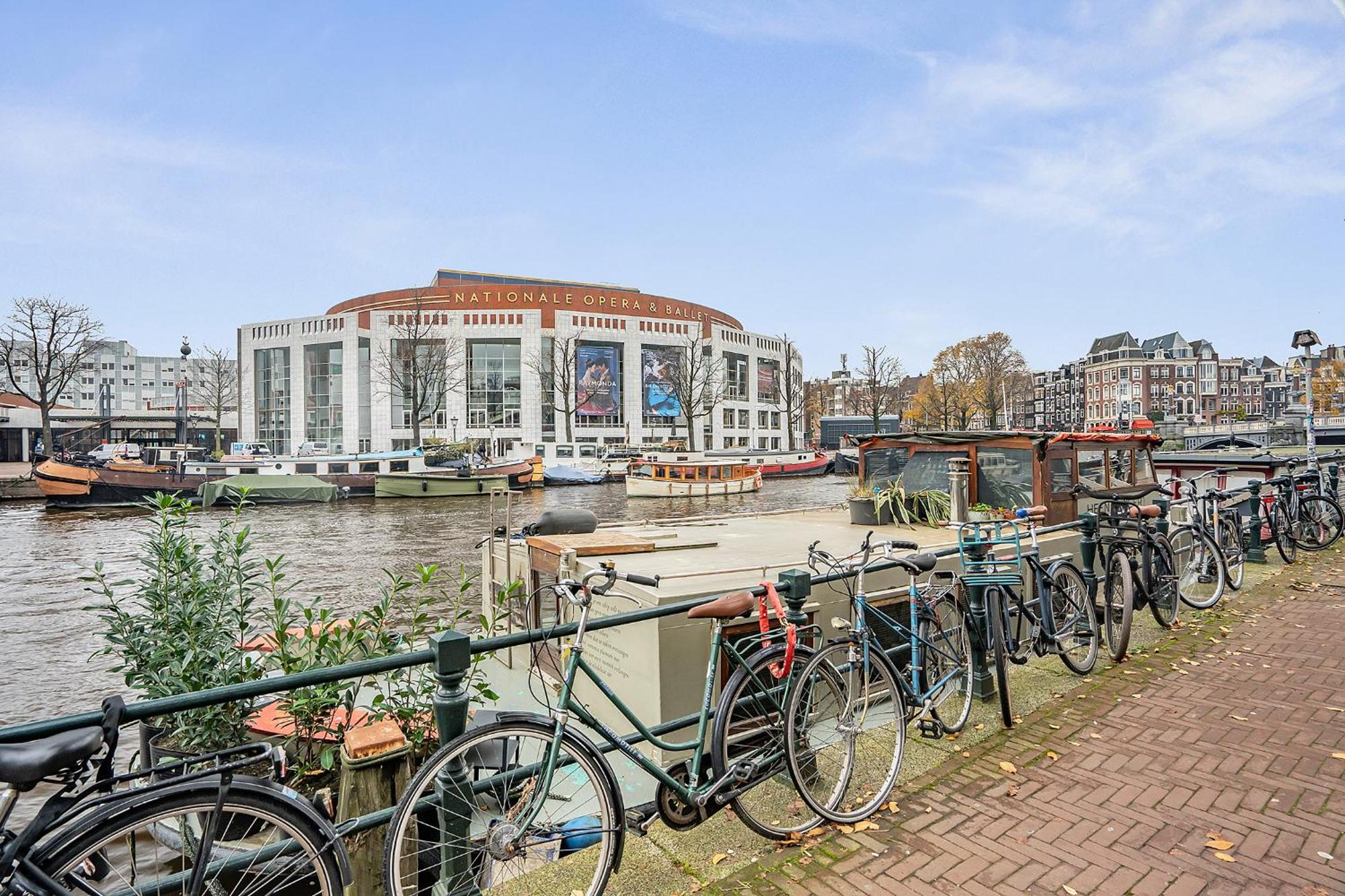 Amstel Houseboat Right Across The Opera Amsterdam