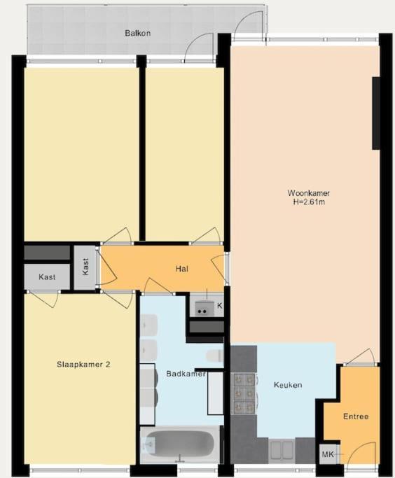 Apartment Luxe Station Zuid Amsterdam